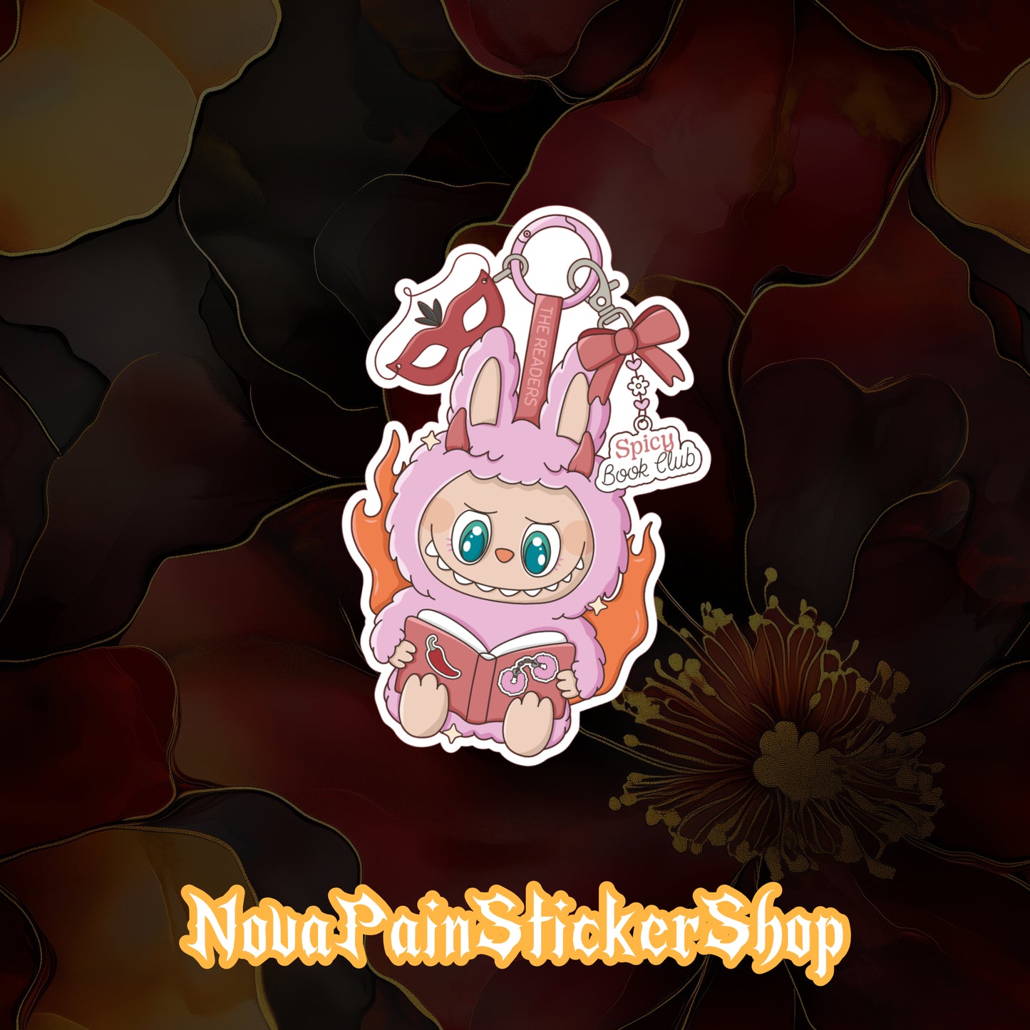 Spicy Book Club Labubu Sticker