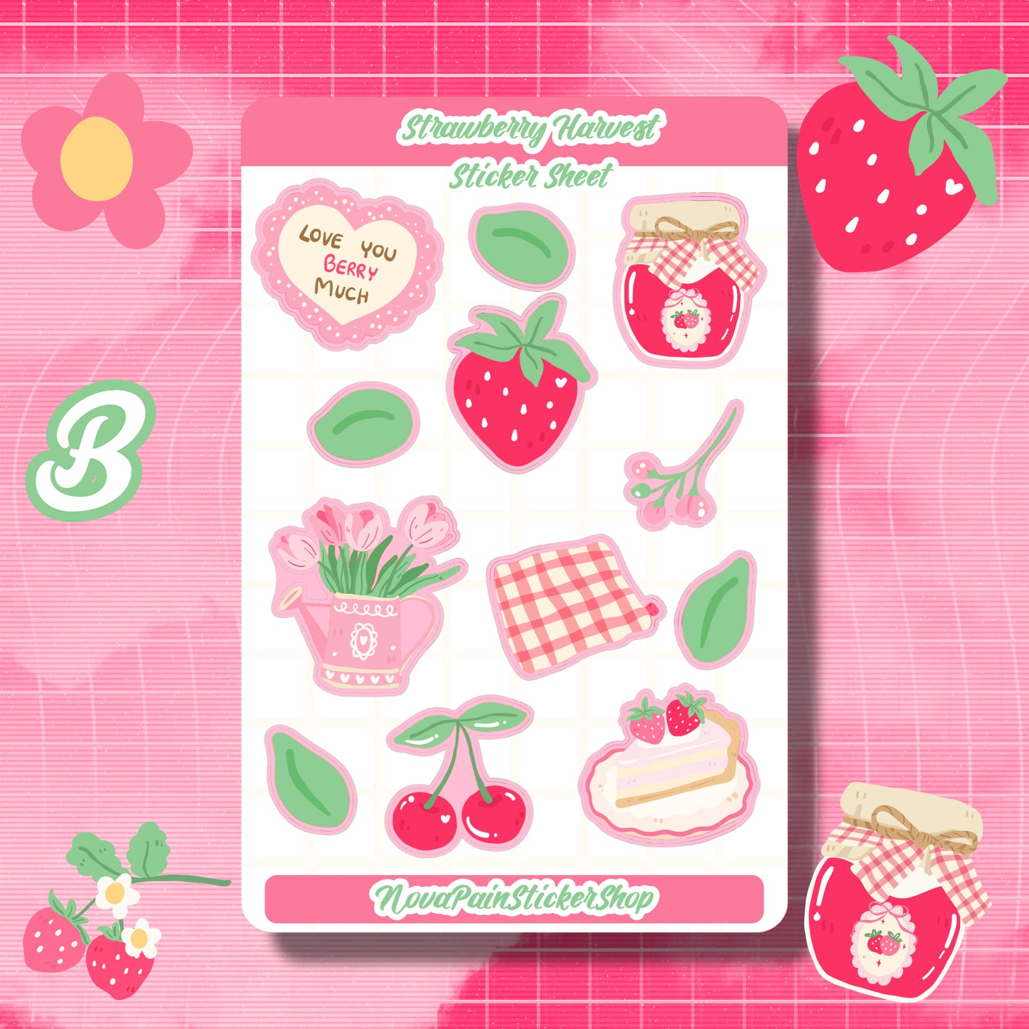 Strawberry Harvest Sticker Sheets