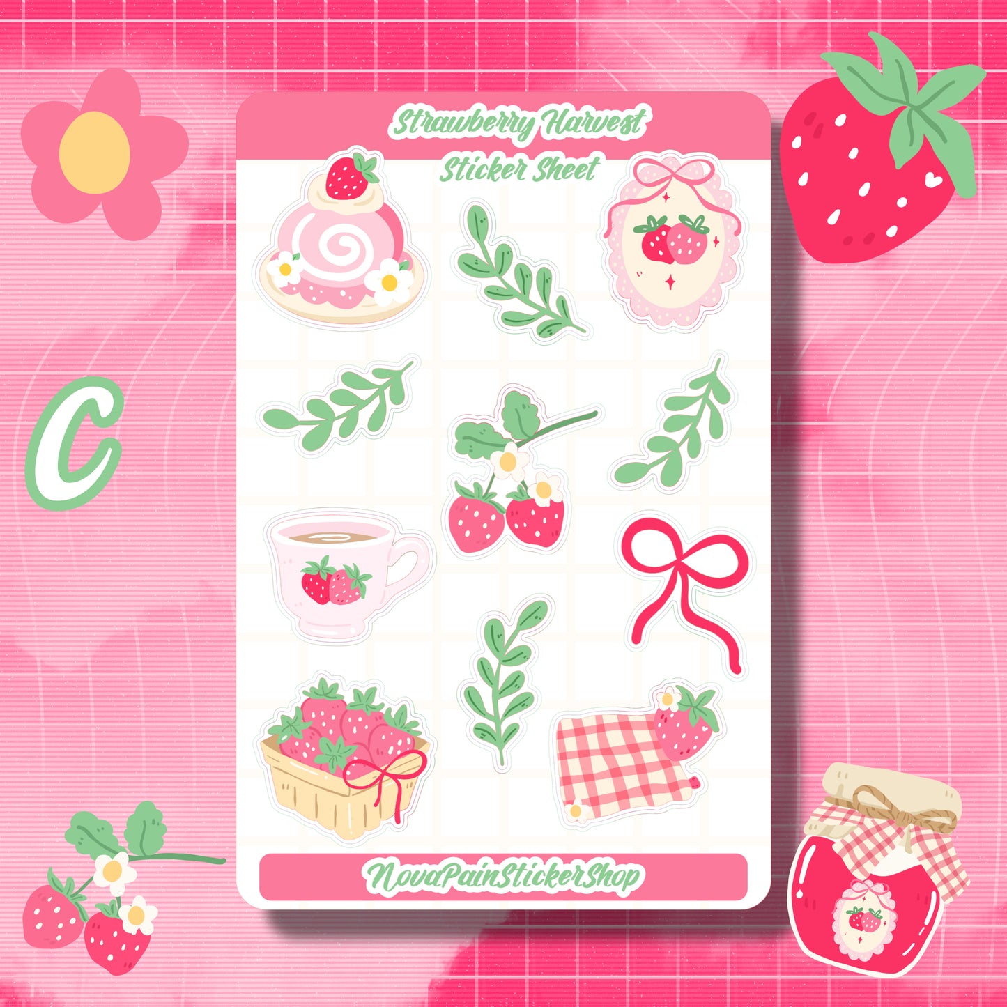 Strawberry Harvest Sticker Sheets