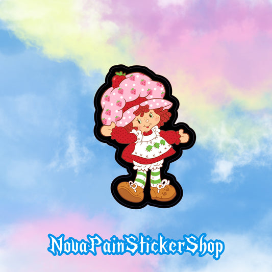 Short Strawberry Girl Sticker