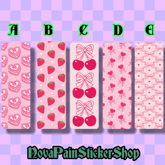 Waterproof Bookmarks Set 1 (Valentines)