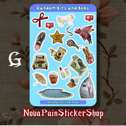 Random Bits and Bobs Sticker Sheets (Vertical)