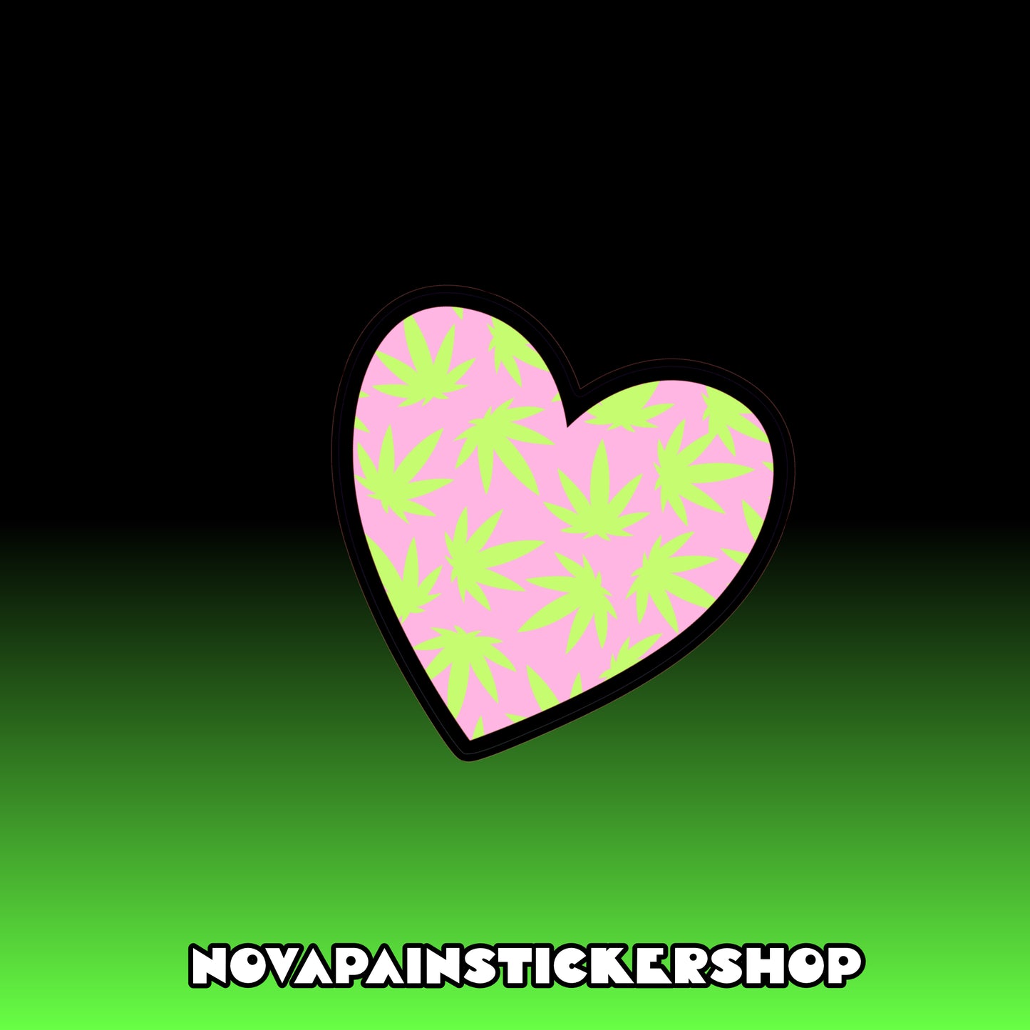 Weed Heart Sticker