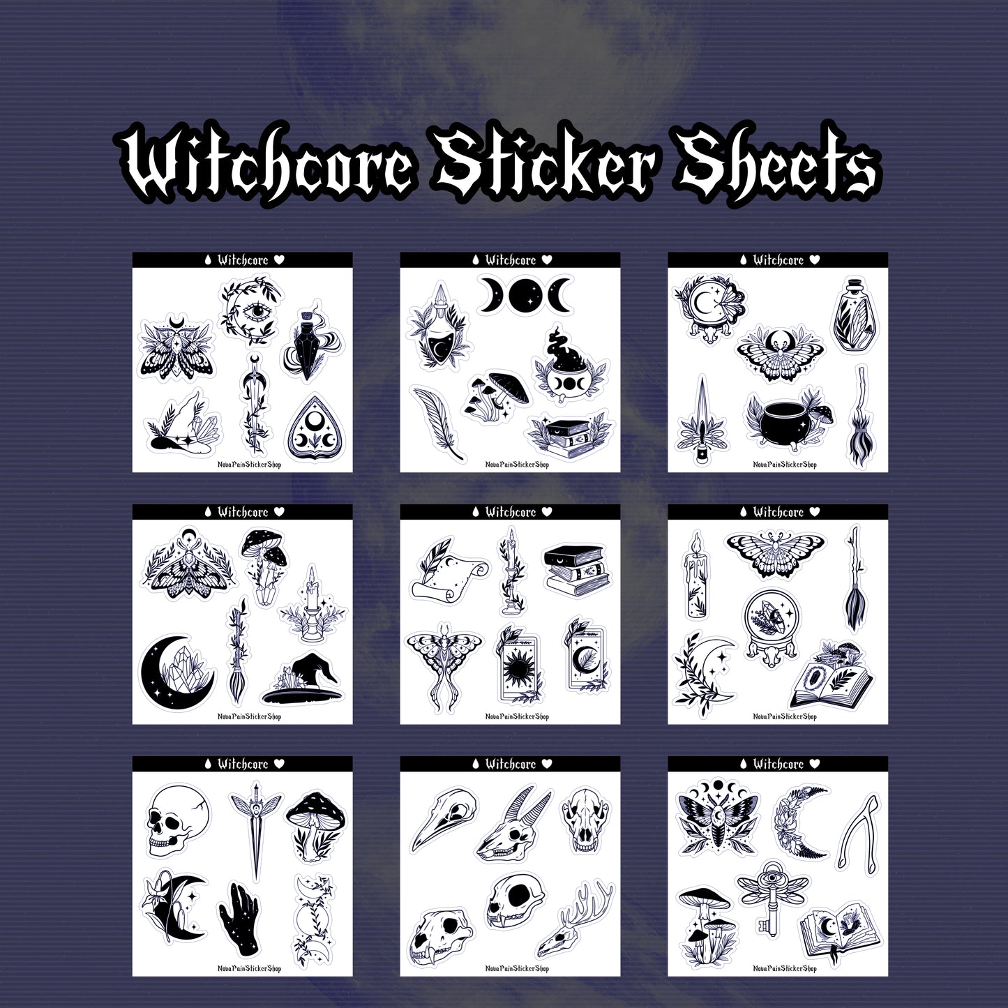 Witchcore Mini Sticker Sheets